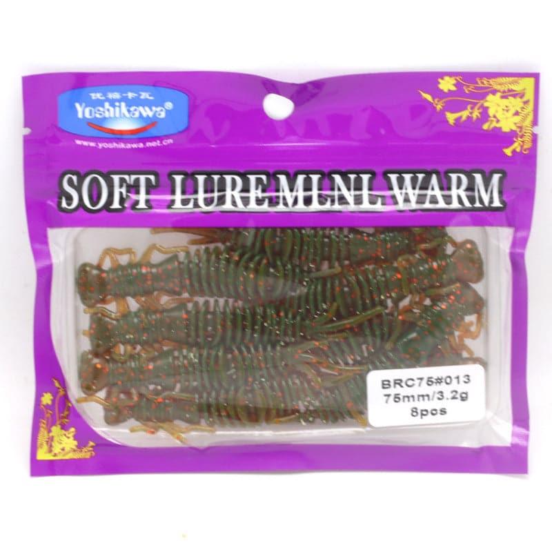 Dr.Fish 8pcs Soft Screw Worms 2.95'' - Dr.Fish Tackles