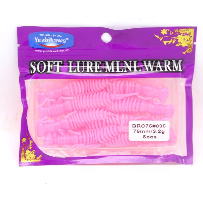 Dr.Fish 8pcs Soft Screw Worms 2.95'' - Dr.Fish Tackles