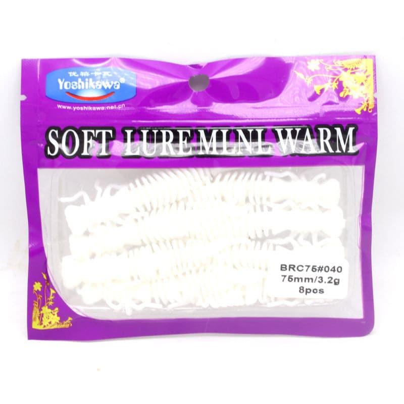 Dr.Fish 8pcs Soft Screw Worms 2.95'' - Dr.Fish Tackles