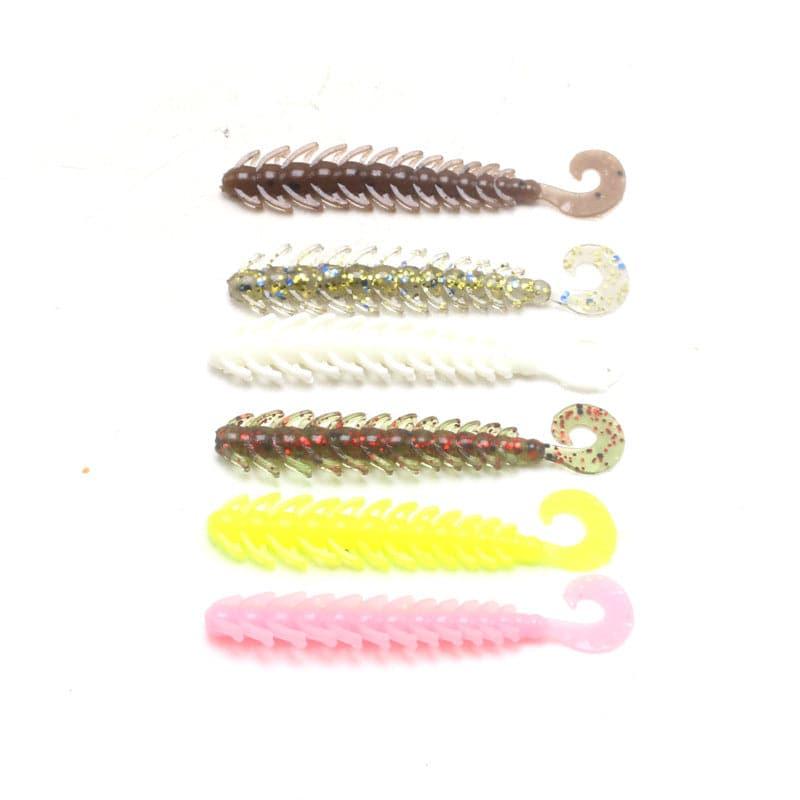 Dr.Fish 15pcs Grub Tail Worms 2'' - Dr.Fish Tackles