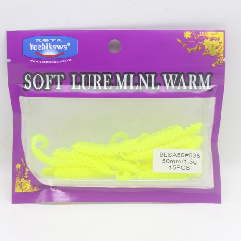 Dr.Fish 15pcs Grub Tail Worms 2'' - Dr.Fish Tackles