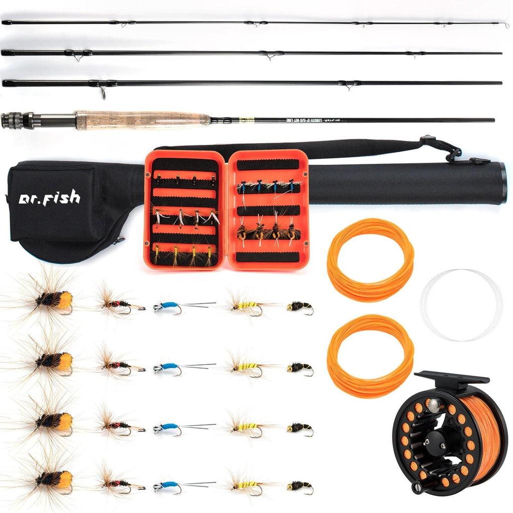 dr fly reels Dr.Fish Fly Fishing Combo 9ft 5/6wt