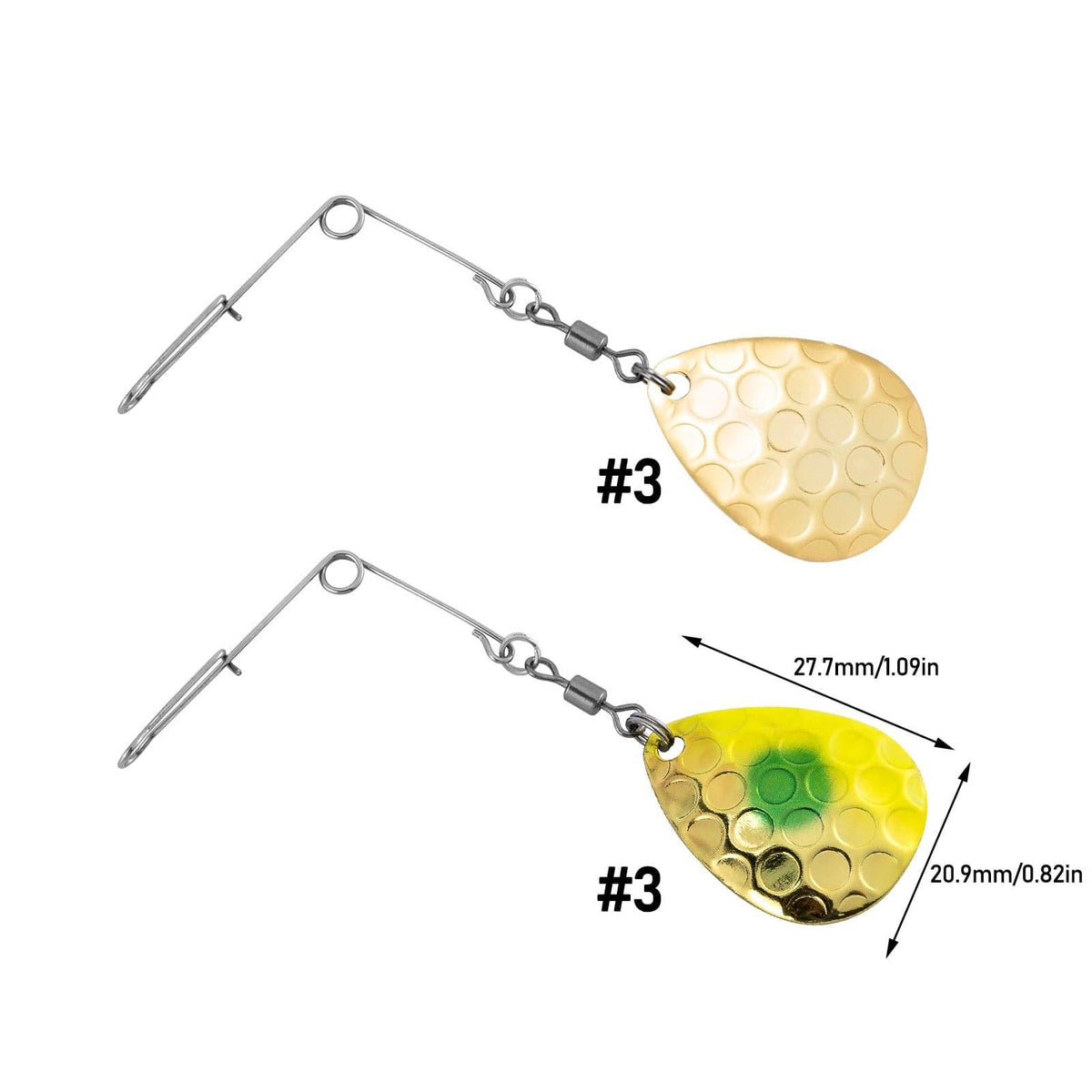 Dr.Fish 10pcs Spinnerbait Arms #3 Blade - Dr.Fish Tackles