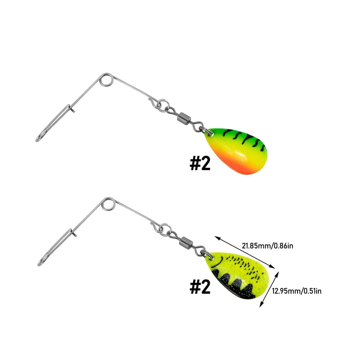 Dr.Fish 10pcs Spinnerbait Arms #2 Blade - Dr.Fish Tackles