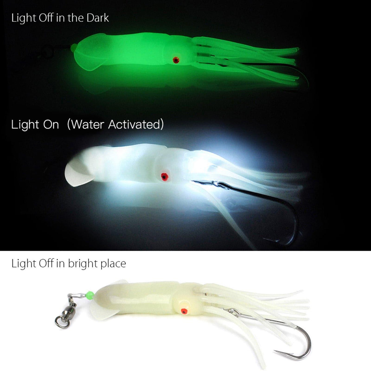 Dr.Fish Squid LED Fishing Lures 6in