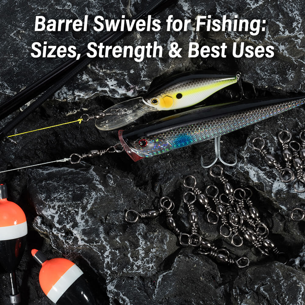 Barrel swivels for fishing with hard lures