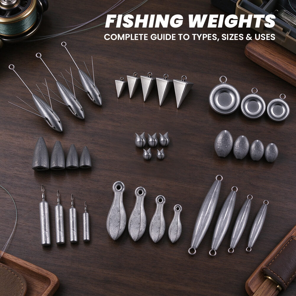 Fishing weights complete guide all sinker types display