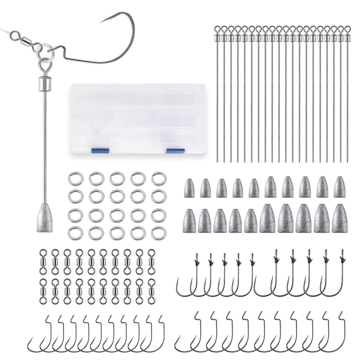 Dr.Fish 110pcs Punch Shot Rig Kit