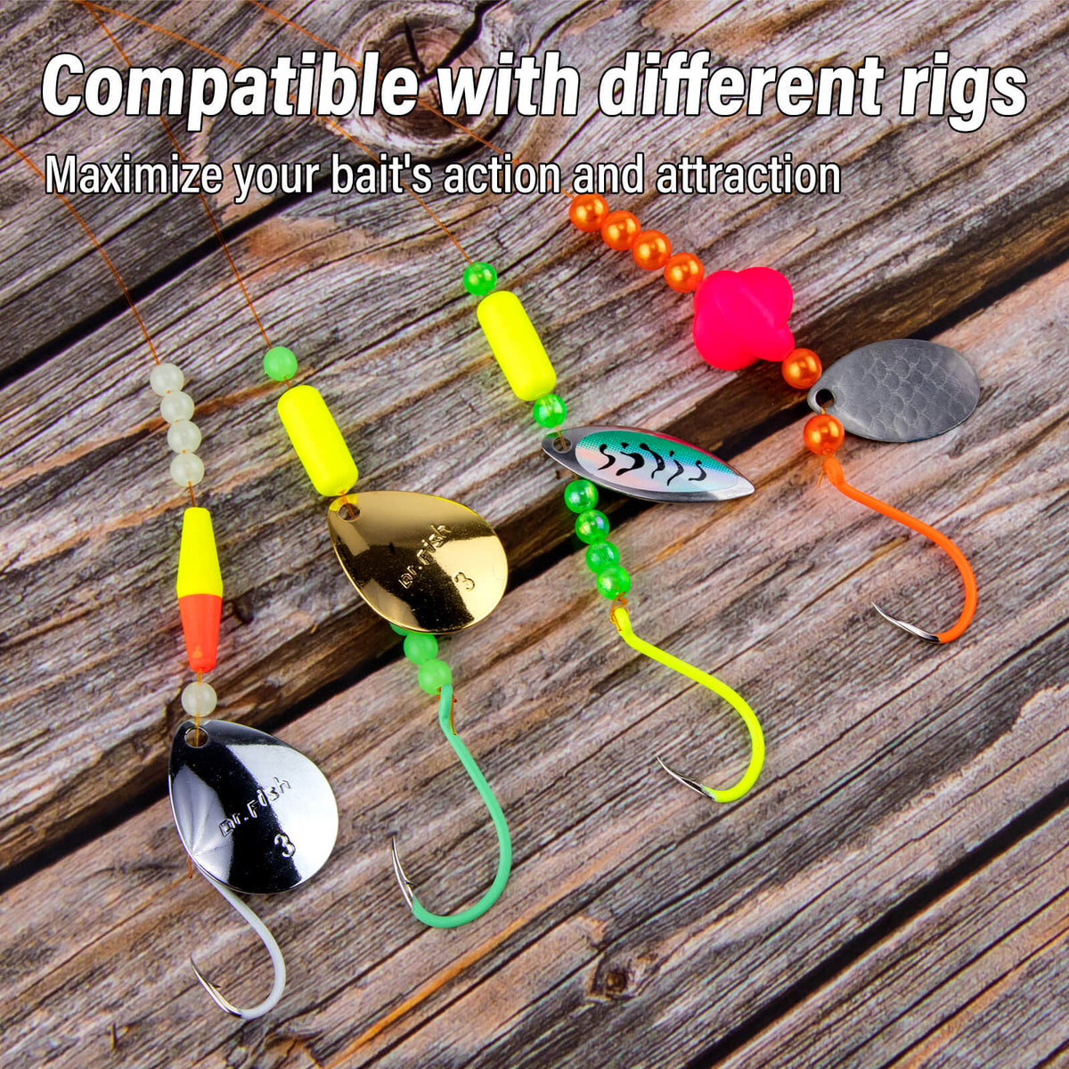 Dr.Fish 30pcs Octopus Beak Circle Hooks #10–#10/0