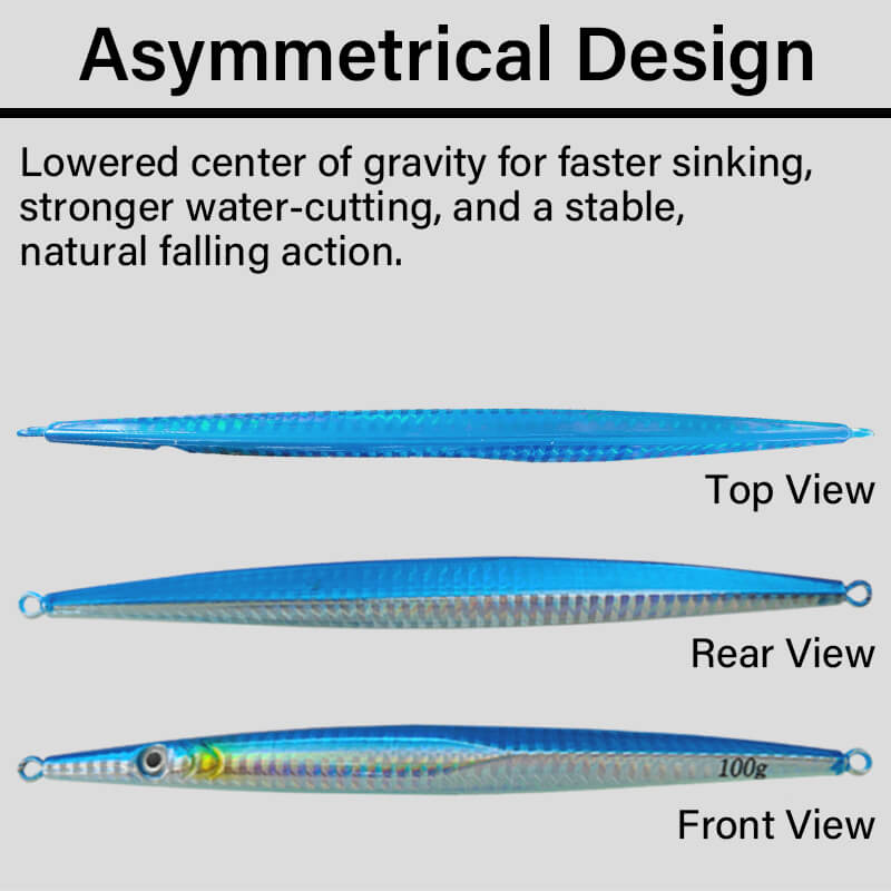Dr.Fish Fast Sinking Glow Jigging Lure 80g to 400g