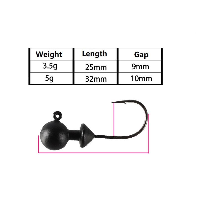 Dr.Fish 2pcs Jig with Swimming Colorful Skirts 3g 3.5g - Dr.Fish Tackles