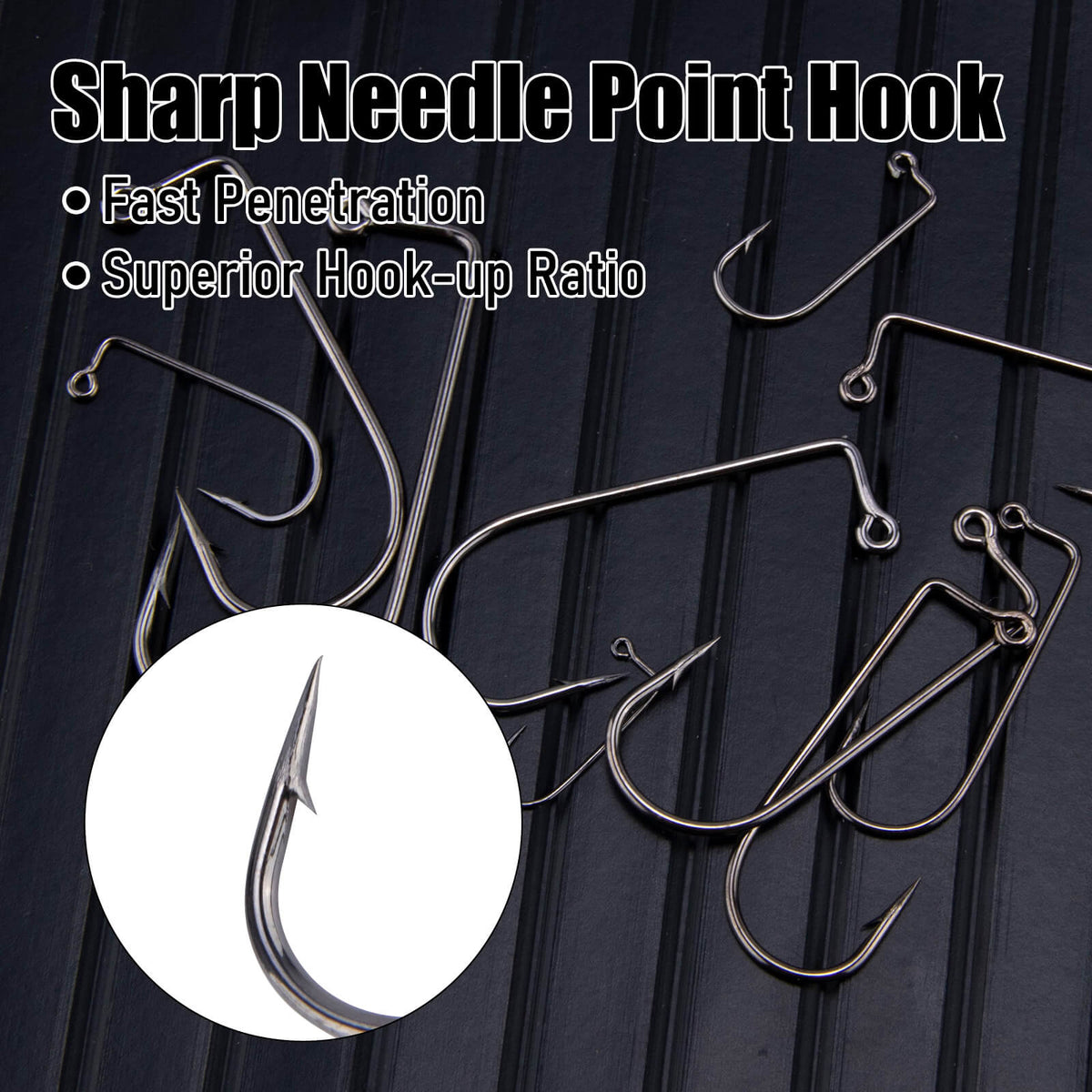 Dr.Fish 100pcs 90 Degree Aberdeen Jig Hooks #10-#5/0