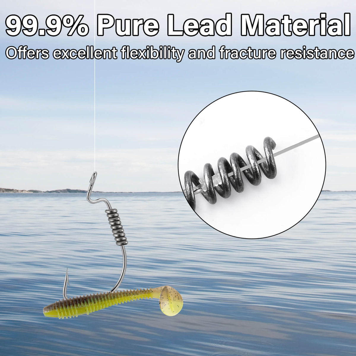Dr.Fish Solid Core Lead Wire Fishing Line 1/4"-1/8"