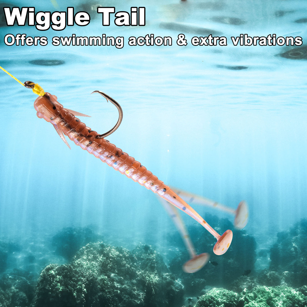 Dr.Fish 10pcs Paddle Tail Swimbait 3''
