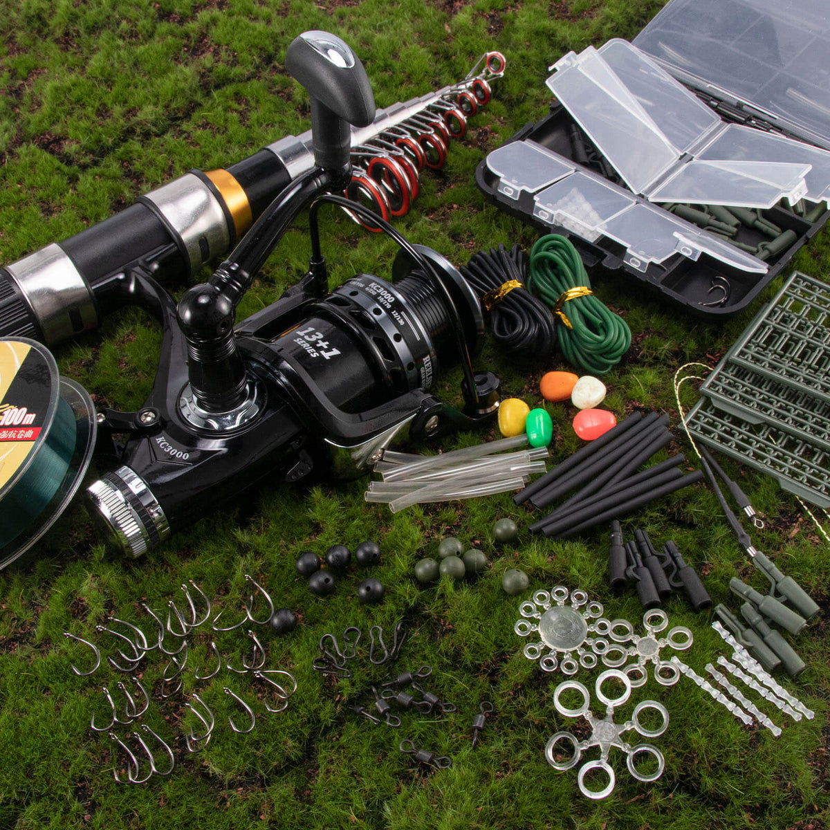 Dr.Fish 7.4FT Telescopic Carp Fishing Rod with Bait Feeder Reel