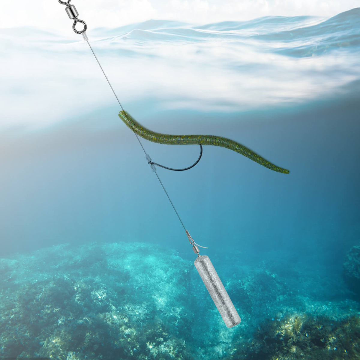 Dr.Fish 10pcs Ready Tied Drop Shot Rigs