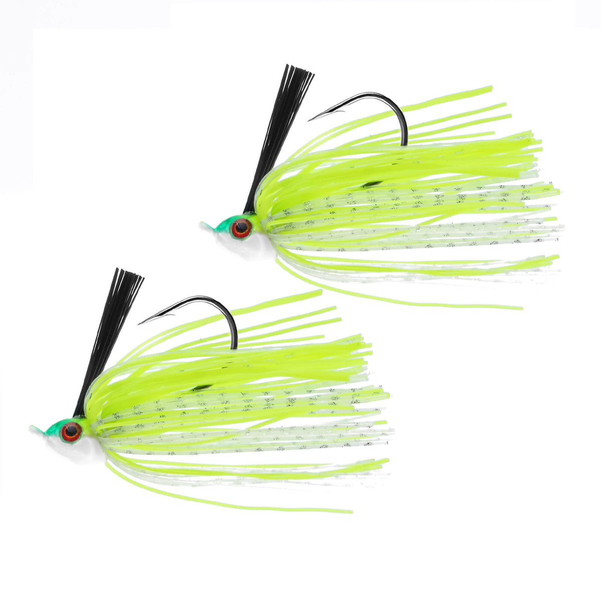 Dr.Fish 2pcs Weedless Bass Swim Jigs 3/8oz-1/2oz