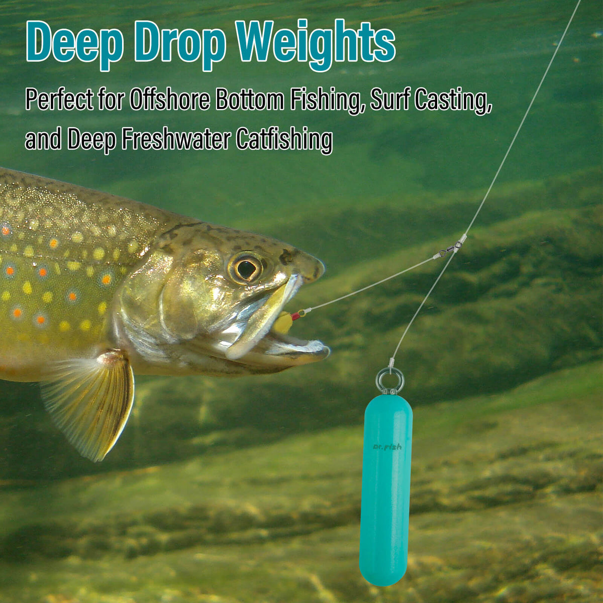 Dr.Fish Lead Free Deep Drop Weights 7oz-35oz
