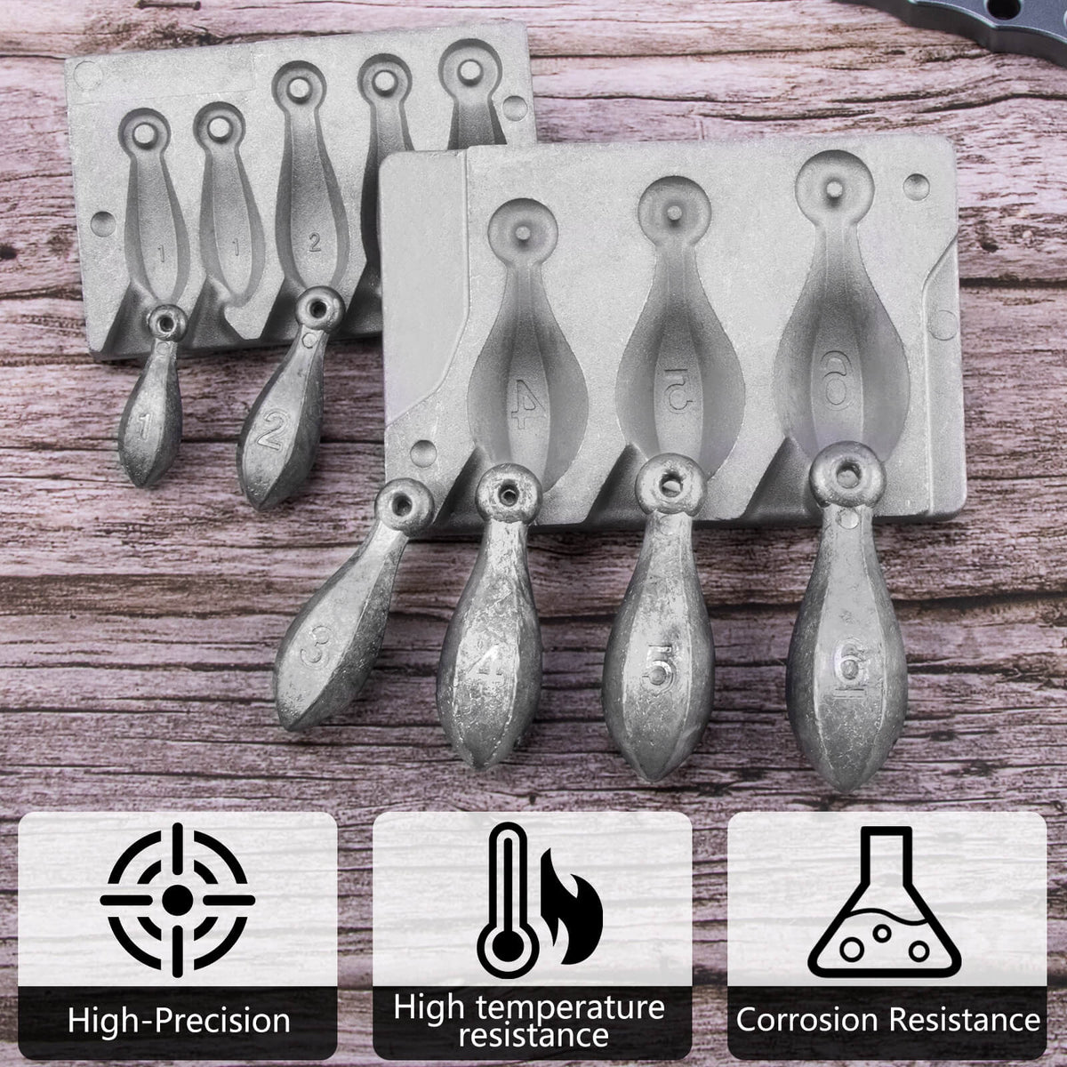Dr.Fish Bank Sinker Mold for DIY Fishing Weights