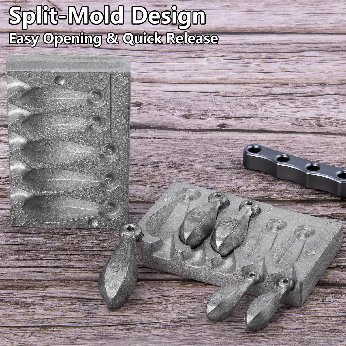 Dr.Fish Bank Sinker Mold for DIY Fishing Weights