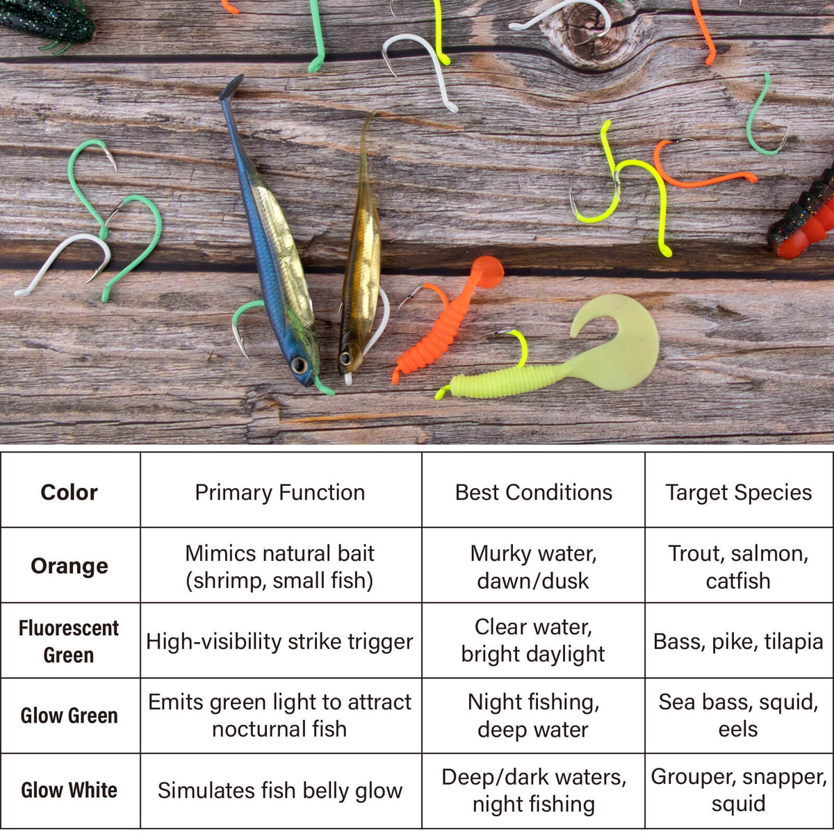 Dr.Fish 30pcs Octopus Beak Circle Hooks #10–#10/0