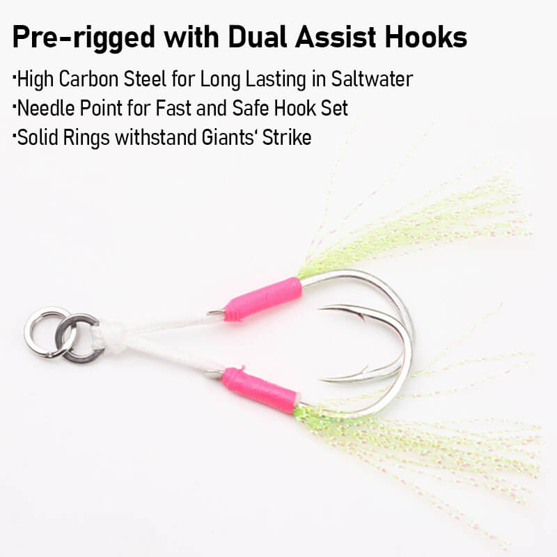 Dr.Fish Metal Jig Lure Fast Sinking 2oz-7oz