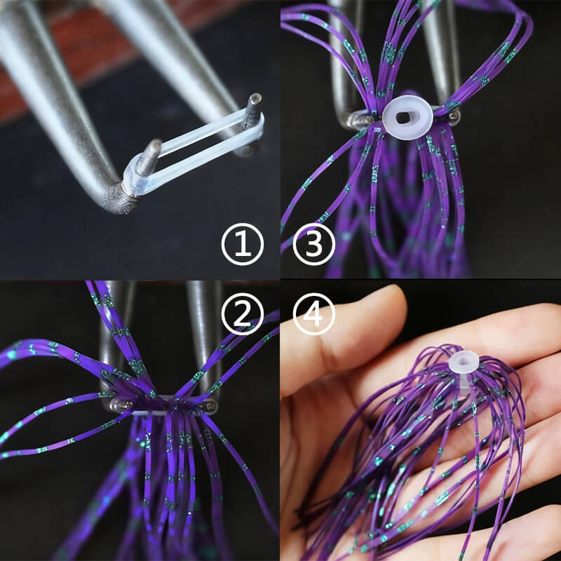Dr.Fish 50/100pcs Skirt Bands and Tubes for Lure Skirts