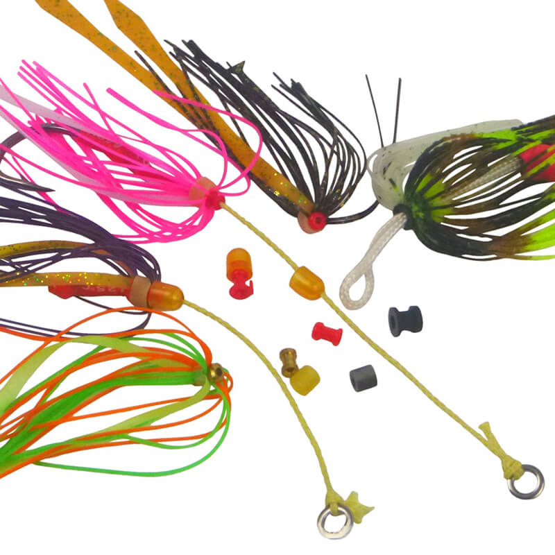 Dr.Fish 50/100pcs Skirt Bands and Tubes for Lure Skirts