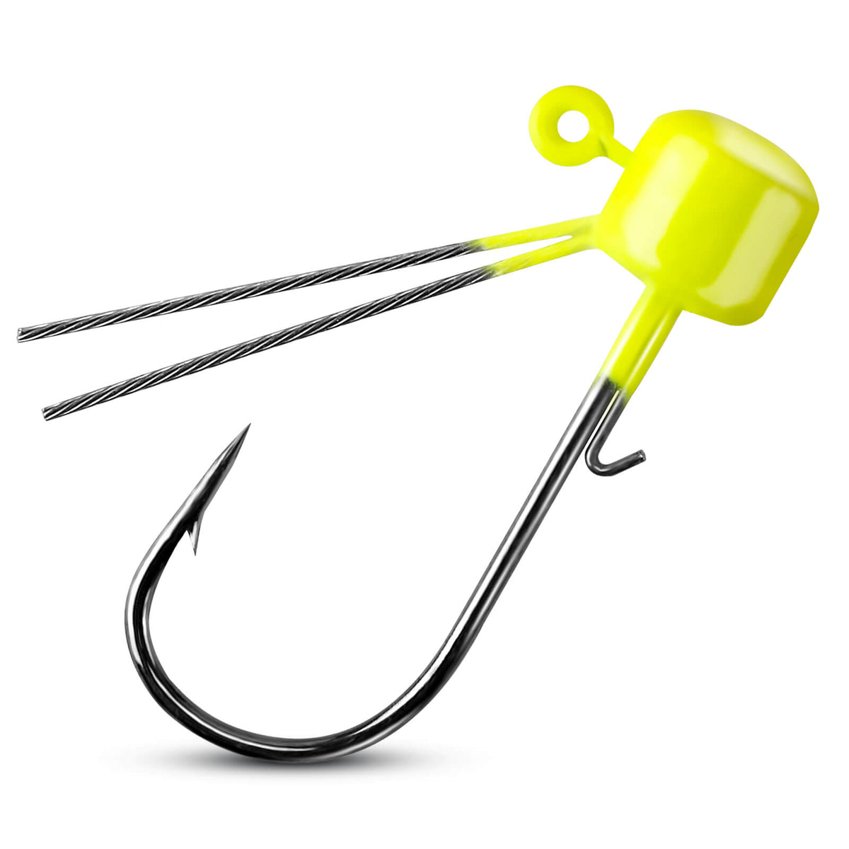 Dr.Fish 10pcs Ned Rig Jig Heads Weedless 1/4oz-3/16oz