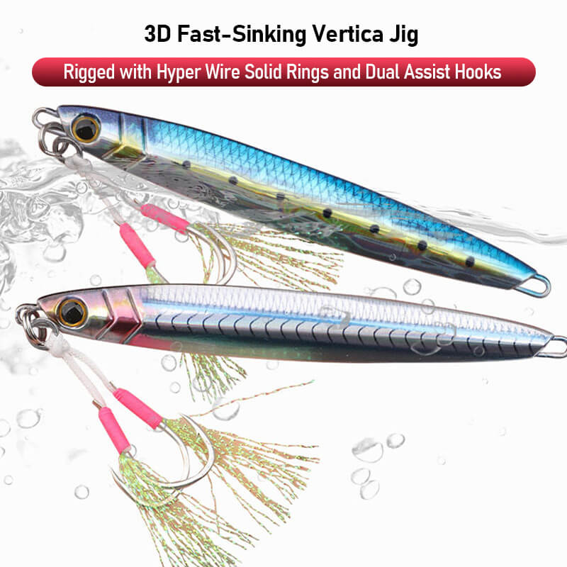 Dr.Fish Metal Jig Lure Fast Sinking 2oz-7oz