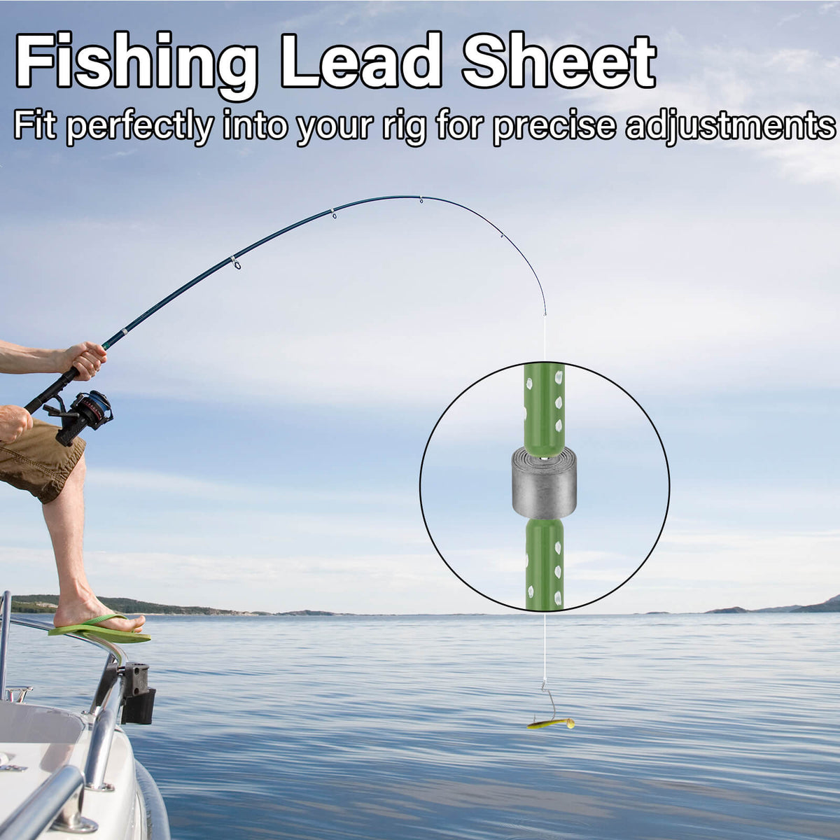 Dr.Fish 10pcs Fishing Lead Roll