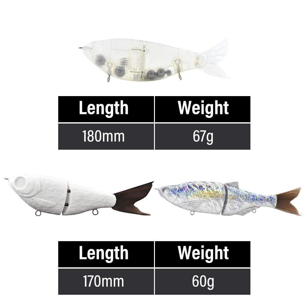 Dr.Fish 1pcs Multi Jointed Glide Swimbait
