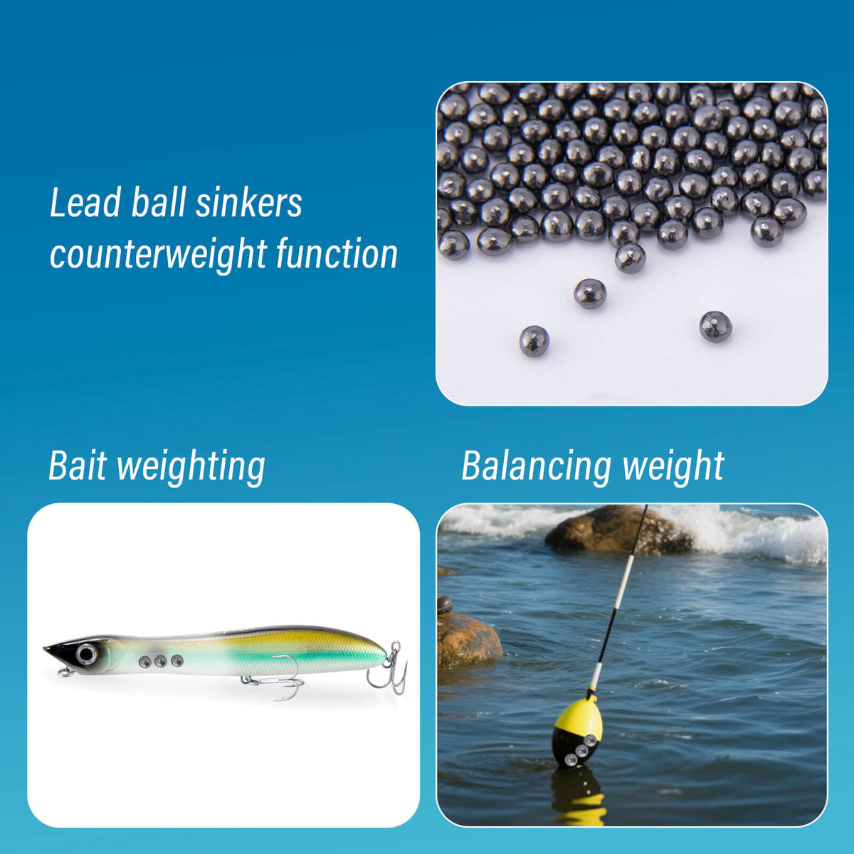 Dr.Fish Lead Shot Balls Sinkers 1lb/2lb