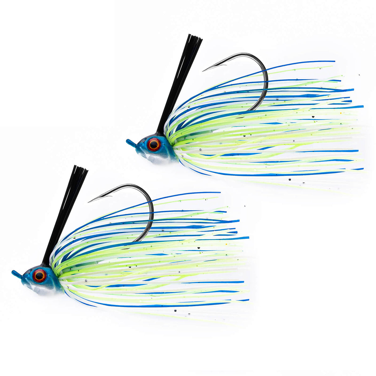 Dr.Fish 2pcs Weedless Bass Swim Jigs 3/8oz-1/2oz