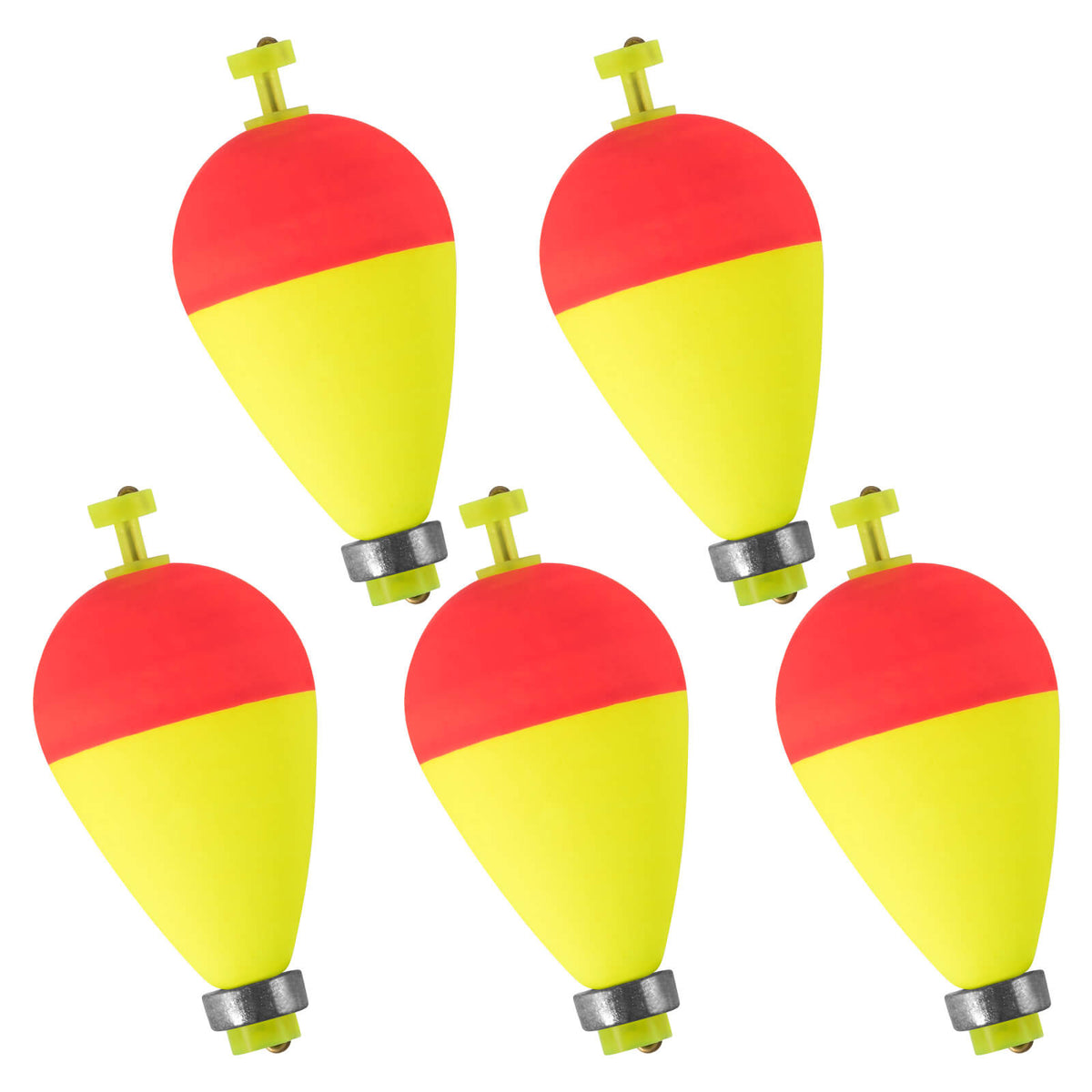 Dr.Fish 5pcs Snap-on Weighted Bobbers Floats