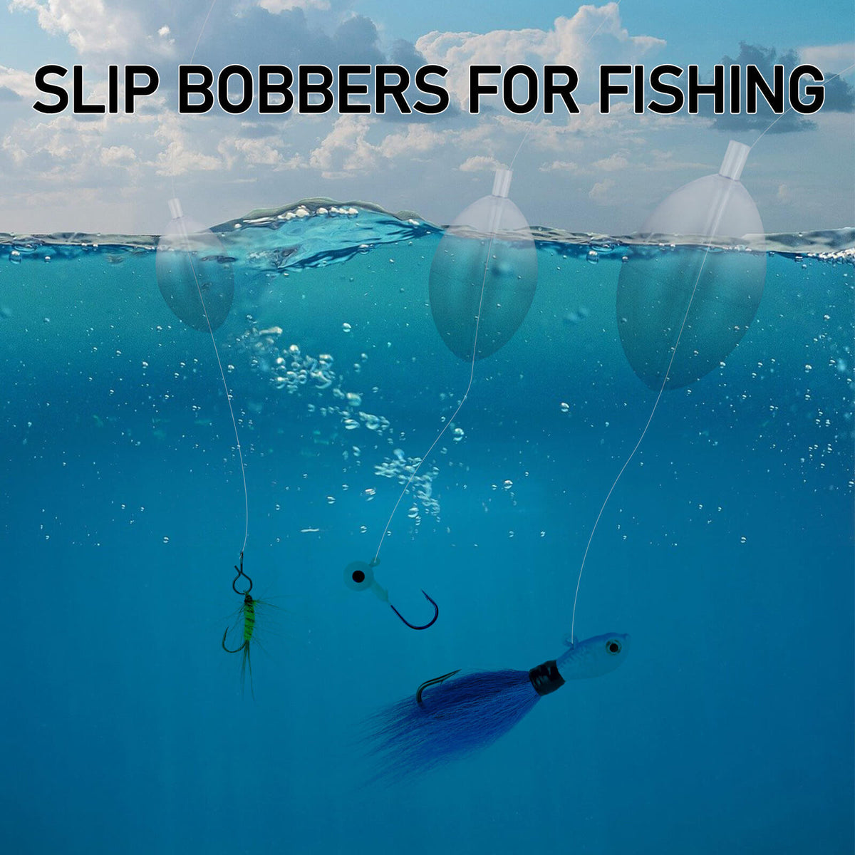Dr.Fish 10pcs Fishing Slip Cast Floats 3 Sizes