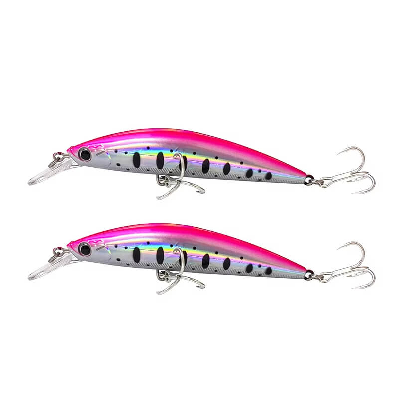 Dr.Fish 2pcs Sinking Minnow Fishing Lure 3.54''