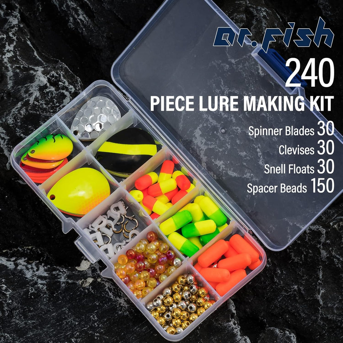 Dr.Fish 240pcs Walleye Rig Making Kit
