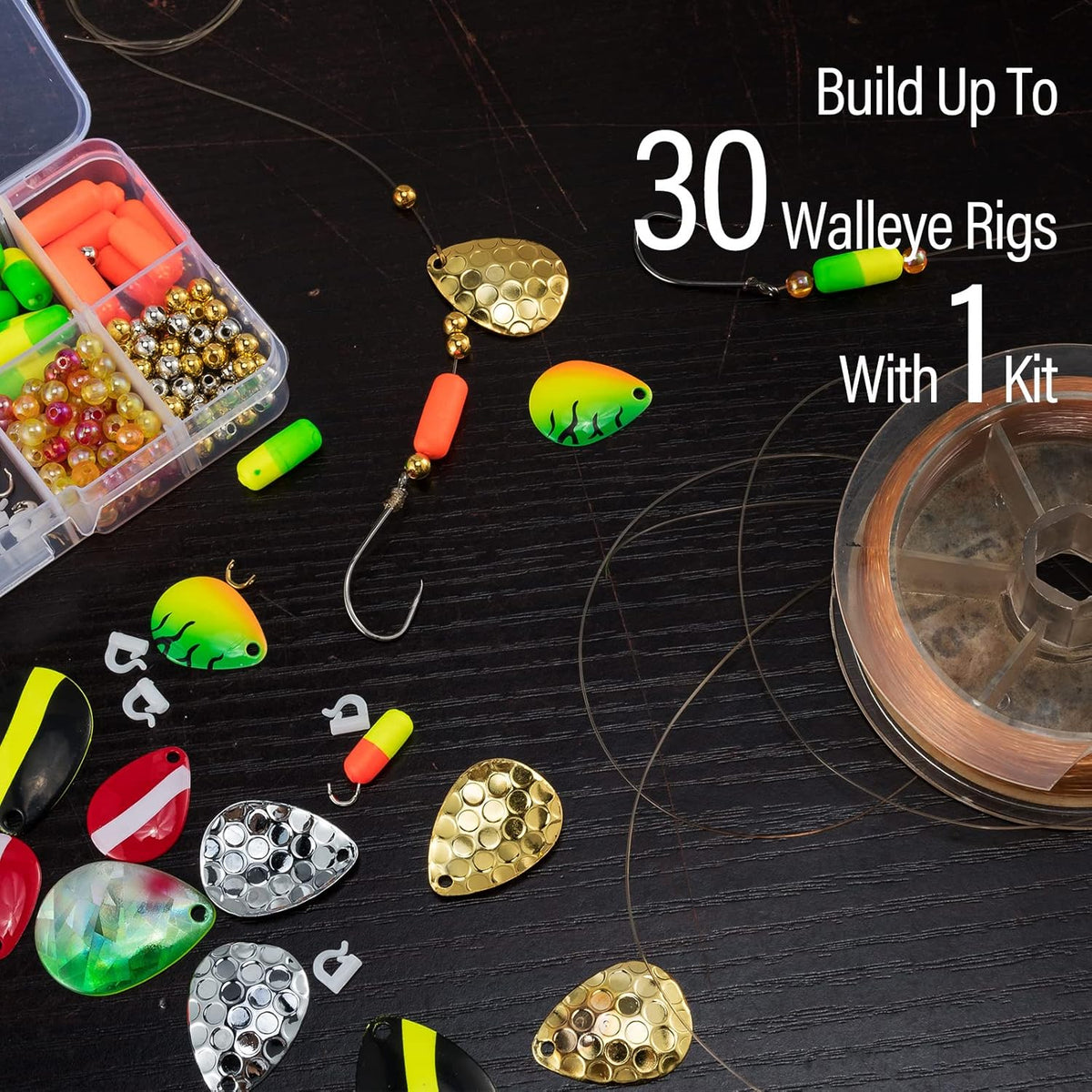 Dr.Fish 240pcs Walleye Rig Making Kit
