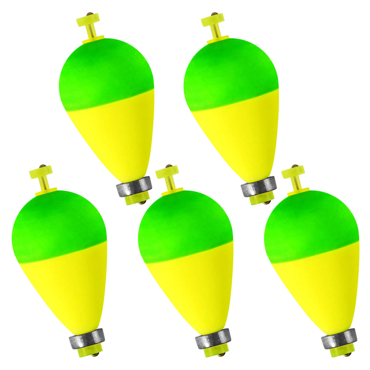 Dr.Fish 5pcs Snap-on Weighted Bobbers Floats