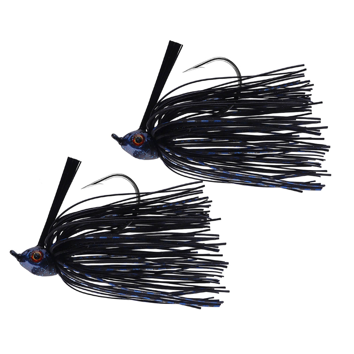 Dr.Fish 2pcs Weedless Bass Swim Jigs 3/8oz-1/2oz