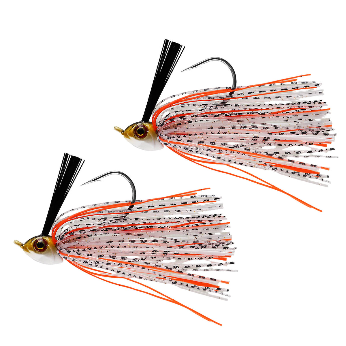 Dr.Fish 2pcs Weedless Bass Swim Jigs 3/8oz-1/2oz