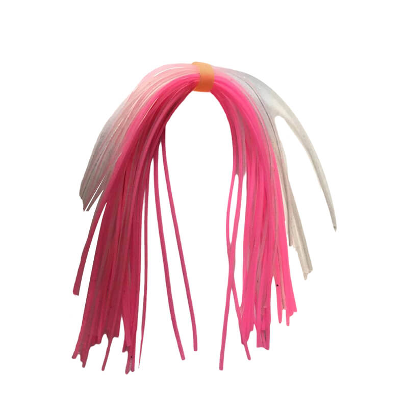 Dr.Fish 10/20pcs 44 Strands Silicone Skirts Jig Heads