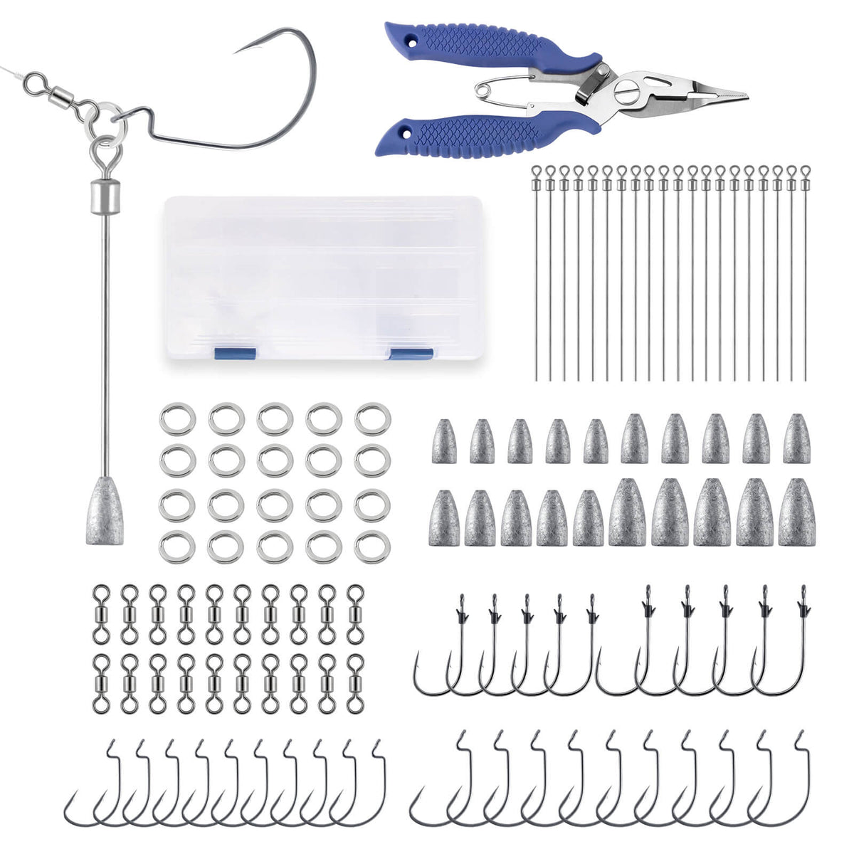 Dr.Fish 110pcs Punch Shot Rig Kit