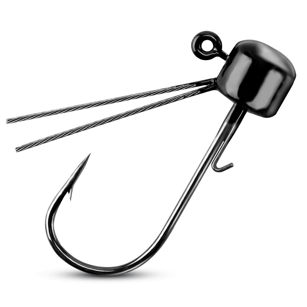 Dr.Fish 10pcs Ned Rig Jig Heads Weedless 1/4oz-3/16oz