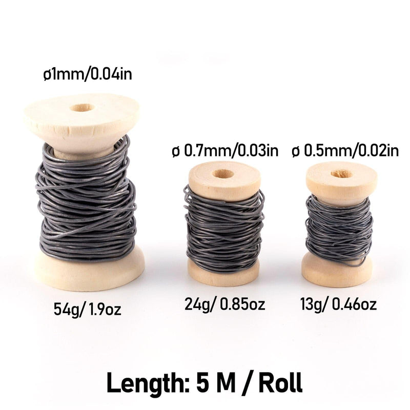 Dr.Fish 6pcs Spools Fly Tying DIY Lead (5.47 yds/ roll)