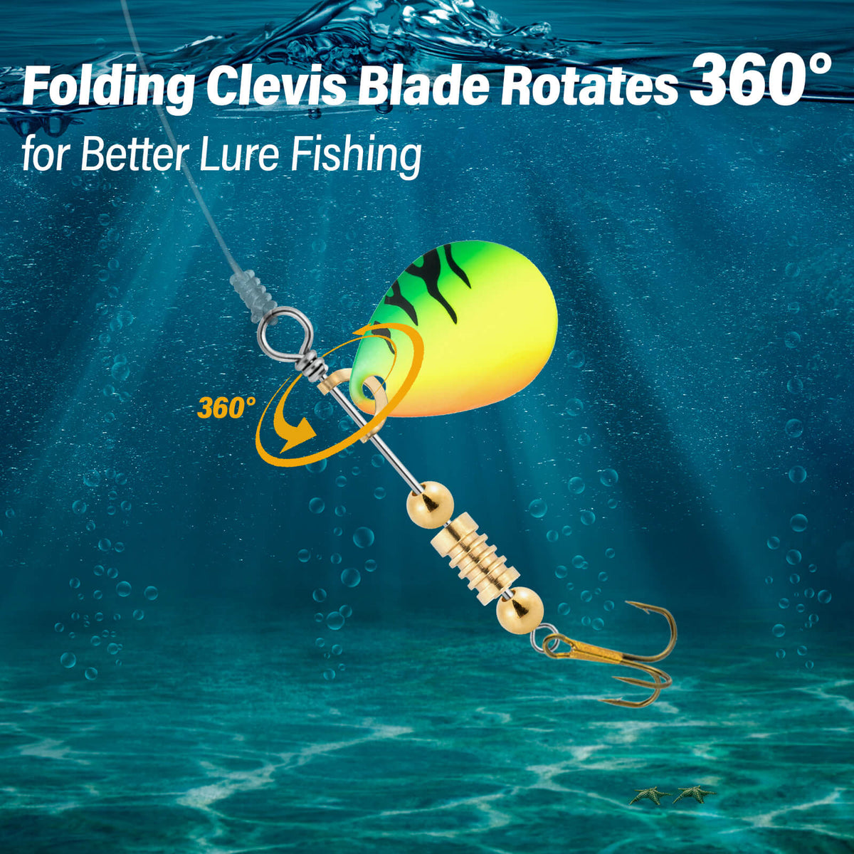 Dr.Fish 100pcs Folded Spinner Clevis