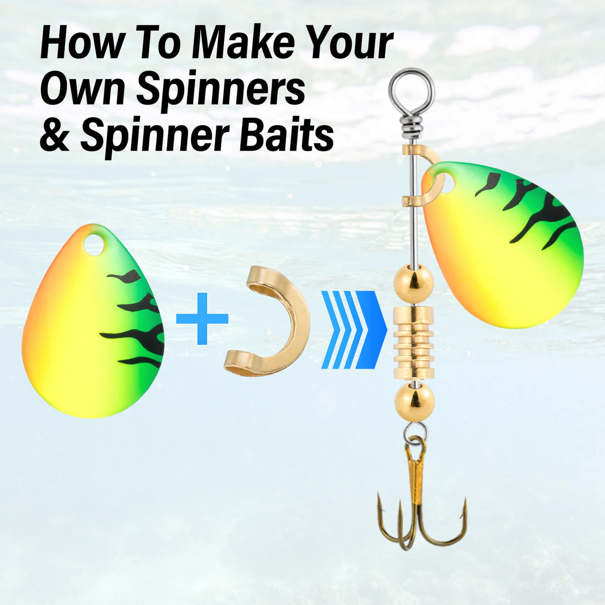 Dr.Fish 100pcs Folded Spinner Clevis