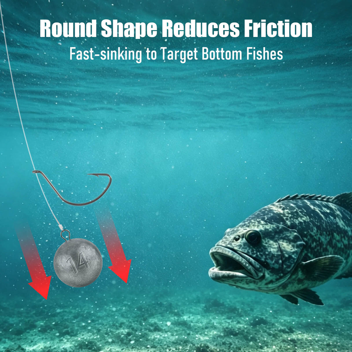 Cannonball sinker fast sinking downrigger weight for bottom fish