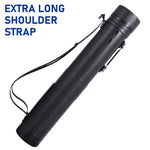 Dr.Fish 2pcs large Telescoping Rod Tube + 6 Wrap Tie Fishing Pole Storage